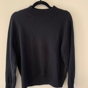 Everlane Mock-neck Black Cashmere Sweater - L